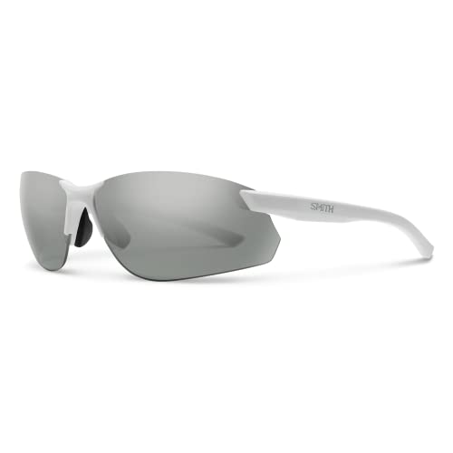 Smith Parallel Max 2 Sunglasses Matte White/Polarized Platinum Mirror