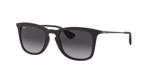 Ray-Ban RB4221 Square Sunglasses, Rubber Black/Light Grey Gradient Dark Grey, 50 mm