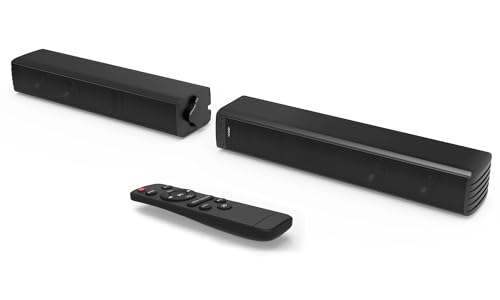 GEOYEAO Bluetooth Soundbar 2.2CH 70W 3D Surround Sound Home Audio System with Dual Subwoofer, Perfect for 32' to 75' TVs - Ideal for Gaming, Music & Entertainment