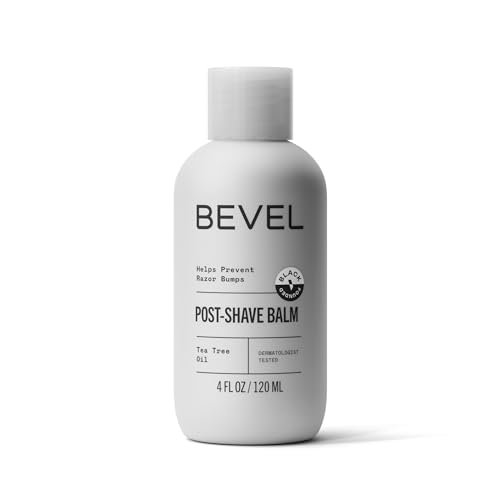 Bevel After Shave Balm for Men with Shea Butter and Jojoba Oil, Soothes and Cools Skin to Help Prevent Ingrown Hairs and Razor Bumps, 4 Fl Oz (Packaging May Vary)