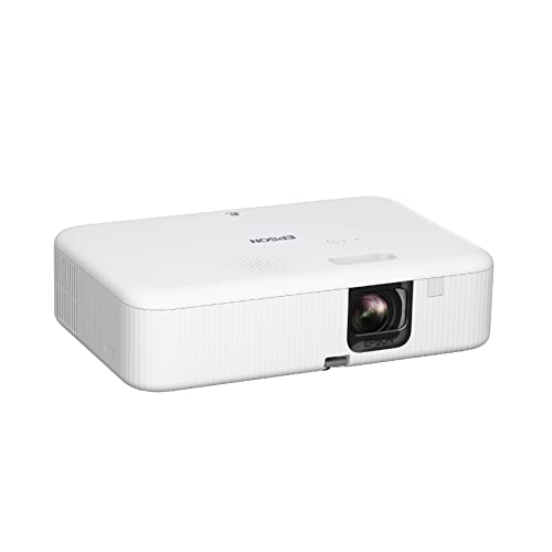 Epson EpiqVision Flex CO-FH02 Full HD 1080p Smart Streaming Portable Projector, 3-Chip 3LCD, 3,000 Lumen Color/White Brightness, Android TV, Bluetooth, 5W Speaker, Home Entertainment