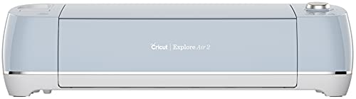 Cricut Explore Air 2 - A DIY Cutting Machine for all Crafts, Create Customized Cards, Home Decor & More, Bluetooth Connectivity, Compatible with iOS, Android, Windows & Mac, Blue