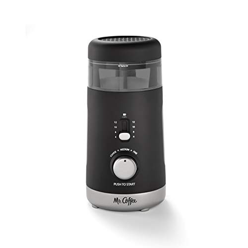 Mr. Coffee Coffee Grinder, Automatic Grinder with 5 Presets, 12 Cup Capacity, Black