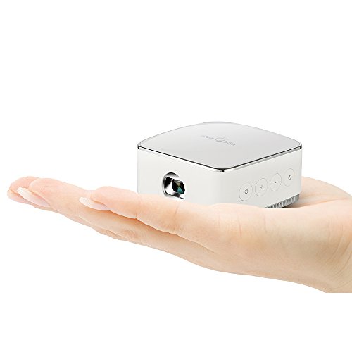 [PCMag's Pick] iDea Pico Projector - HD Video 120' Display 240 Minutes Battery Life, Portable Pocket Projector, Wireless Mobile Projector, Wi-Fi Connectivity, Compatible with Airplay, Miracast