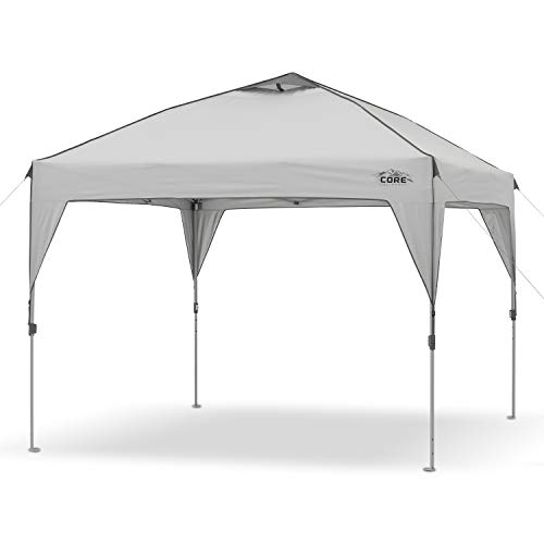 Core 10' x 10' Instant Shelter Pop-Up Canopy Tent with Wheeled Carry Bag , Grey