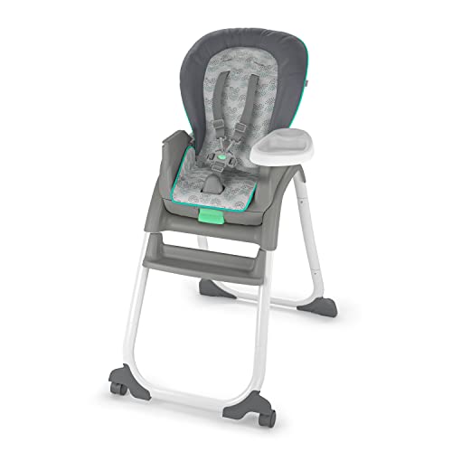 Ingenuity Full Course 6-in-1 High Chair - Baby to 5 Years Old, 6 Convertible Modes, 2 Dishwasher Safe Trays - Astro