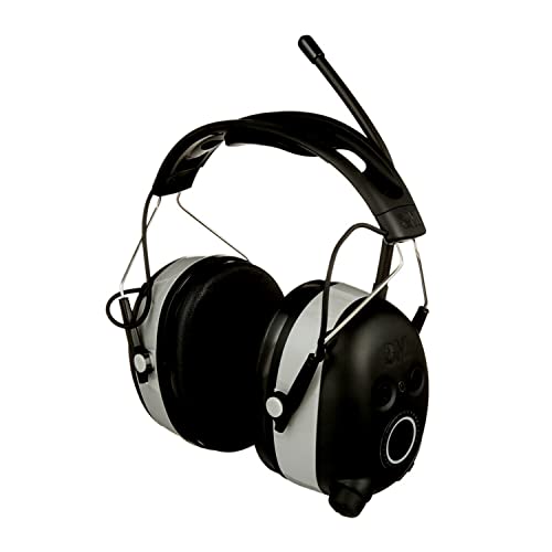 3M Worktunes Bluetooth Hearing Protection with Am/fm Radio, Black and Grey