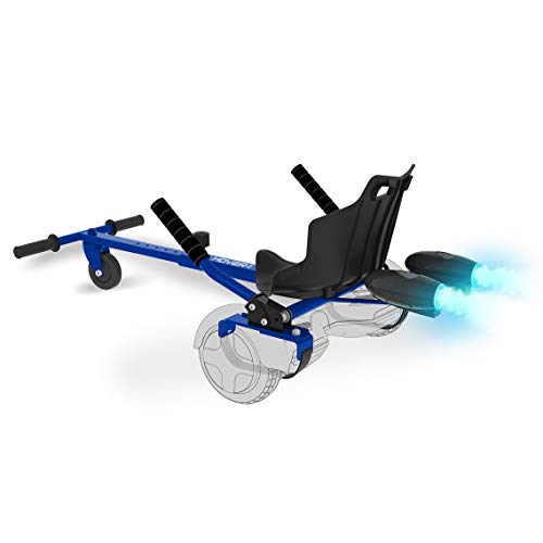 Hover-1 Falcon-1 Buggy Attachment | Turbo LED Lights, Compatible with All 6.5' & 8' Hoverboards, Hand-Operated Rear Wheel Control, Adjustable Frame Length, Easy Install
