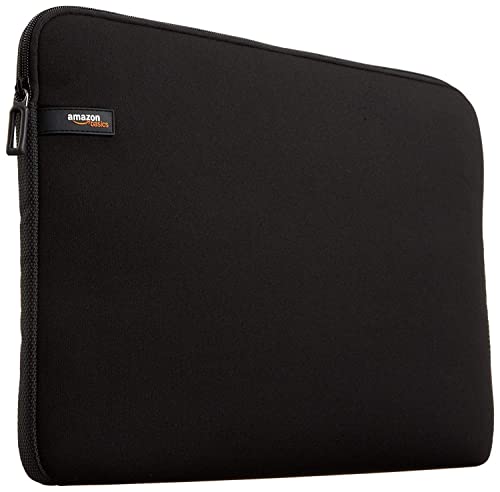 Amazon Basics 13.3-Inch Laptop Sleeve, Protective Case with Zipper - Black