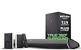 Nakamichi Shockwafe Pro 7.1.4 Channel 600W Dolby Atmos/DTS:X Soundbar with 8' Wireless Subwoofer, 2 Rear Surround Speakers. Get True 360° Cinema Surround with This Plug and Play Home Theater System
