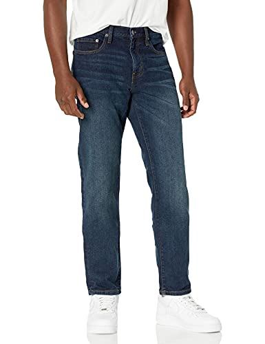 Amazon Essentials Men's Straight-Fit Stretch Jean, Dark Wash, 36W x 32L
