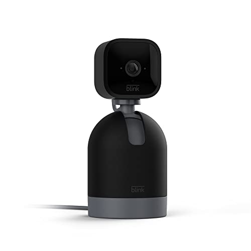 Blink Mini Pan-Tilt Camera | Rotating indoor plug-in smart security camera, two-way audio, HD video, motion detection, Works with Alexa (Black)