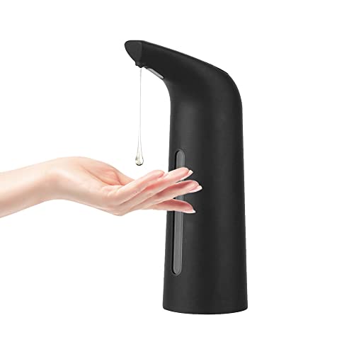 Black Automatic Soap Dispenser Touchless, Auto Liquid Soap Dispenser, Hands-Free Dish Soap Dispenser for Kitchen Bathroom Hotel,400ml Automatic Waterproof Sensor Soap Dispenser