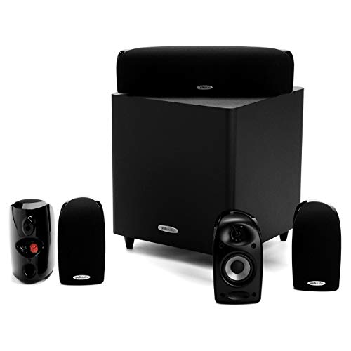 Polk Audio Blackstone TL1600 Compact Home Theater System, Total 6 Items - 4 TL1 Satellite Speakers, 1 Center Channel & an 8' Powered Subwoofer, Bass Port, Detachable Grilles Included