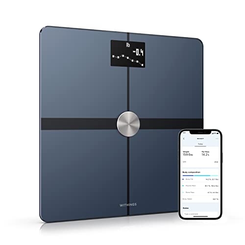 Withings Body+ Smart Wi-Fi bathroom scale - Scale for Body Weight - Digital Scale and Smart Monitor Incl. Body Composition Scales with Body Fat and Weight loss management, body scale