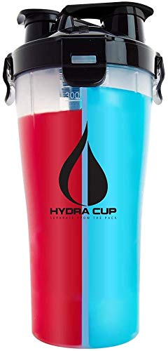 Hydra Cup - 30oz Dual Threat Shaker Bottle, Shaker Cup + Water Bottle, Leak Proof, Awesome Colors, Save Time & Be Prepared (Pack of 1, Original Black)