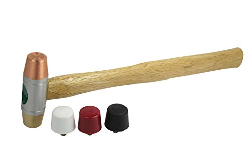 SE 5-IN-1 Dual Interchangeable Hammer - Threaded Copper, Brass Faces - 9-inch Gunsmithing Hammer - 8355HH