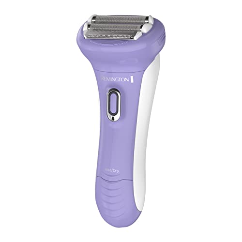 Remington WDF5030A Smooth & Silky Electric Shaver for Women, 4-Blade Smooth Glide Foil Shaver and Bikini Trimmer with Almond Oil Strip, Purple/White