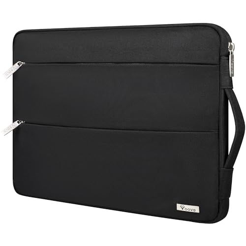 Voova 14 15 Inch Laptop Sleeve Case, Waterproof Computer Bag Cover Compatible with MacBook Pro 14 M3/M2/M1, MacBook Air 15 M2 / MacBook Pro 15,15 Surface Laptop 5/4,14 HP Stream Dell Acer Asus, Black