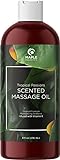 Tropical Sensual Massage Oil for Couples - Exotic Full Body Massage Oil - Relaxing and Moisturizing Body Oil for Men and Women Featuring Natural Aromatic Oils for Romantic Gifts for Her and Him