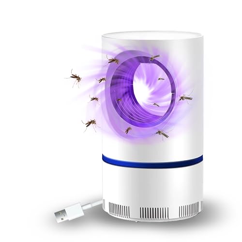 Mosquito Killer Lamp Electric Mosquito Killer Trap Mosquito Light Insect Killer Indoor & Outdoor,Mosquito Exterminator for Fly Control,Suction Fan (White)
