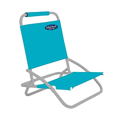 Cabana Beach, 1 Position Folding Beach Lightweight and Portable Foldable Outdoor Camping Chair, Scuba Blue