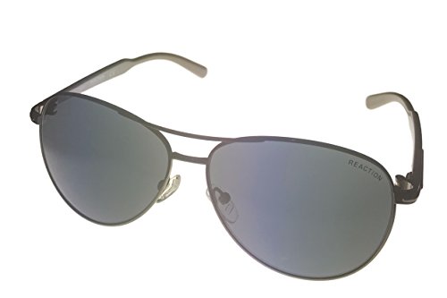 Kenneth Cole Reaction Half Rimless Aviator Sunglasses, White/Smoke Gradient
