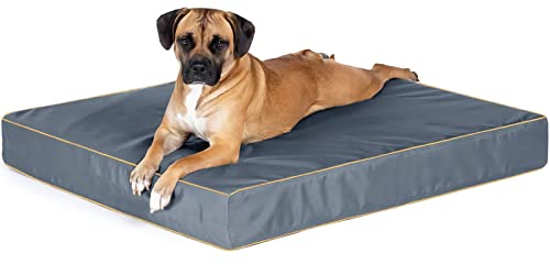 Dalema Dog Bed Cover 44Lx32Wx4H Inch.Waterproof Heavy Duty Tough Canvas Dog Bed Replacement Covers.Washable Removable Orthopedi/Cooling Gel/Memory Foam Pet Bed Protector Cover with Zipper.Cover Only.