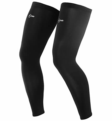 Tough Outdoors Compression Leg Sleeves - Full Leg Compression Sleeve for Men & Women, UV Leg Sleeves, Cycling Leg Warmers