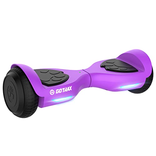 Gotrax Lil CUB Hoverboard for Kids, 6.5' Wheels & LED Front Light, Max 2.5 Miles and 6.2mph Power by Dual 150W Motor, UL2272 Safety Certified Self Balancing Scooter Gift for 44-88lbs Kids Age 6-12(Purple)