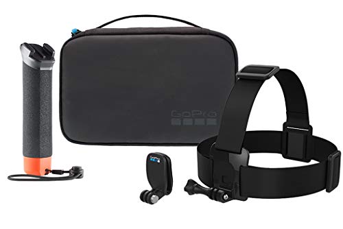 Go Pro Adventure Kit Includes The Handler (Floating Hand Grip), Head Strap + QuickClip, and Compact Case - Official GoPro Accessory (AKTES-002)