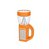 LED Lantern Flashlight Combo – 3-in-1 Lightweight Lamp with Side Panel Light- Portable for Camping, Hiking & Emergencies by Wakeman Outdoors (Orange)