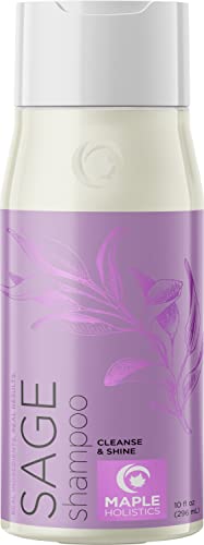 Sage and Rosemary Shampoo Sulfate Free - Deep Cleansing Shampoo for Oily Hair and Flaky Scalp Infused with Essential Oils for Hair - Clarifying Shampoo for Build Up Greasy Hair and Dry Scalp Care
