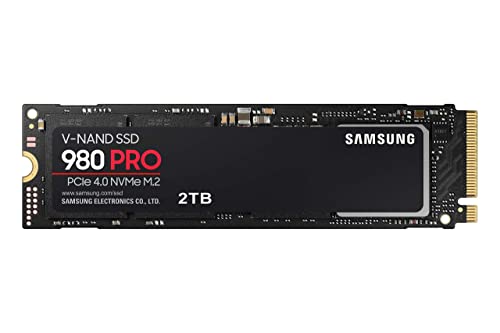 SAMSUNG 980 PRO SSD 2TB PCIe NVMe Gen 4 Gaming M.2 Internal Solid State Drive Memory Card + 2mo Adobe CC Photography, Maximum Speed, Thermal Control MZ-V8P2T0B/AM