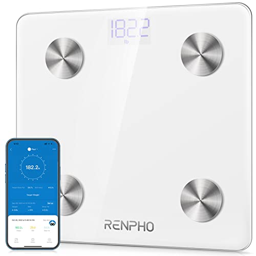 RENPHO Digital Scale for Body Weight and Fat, Smart Scale BMI Bathroom Weight Scales for People, Body Fat Scale with Body Composition Monitor, 400 lbs