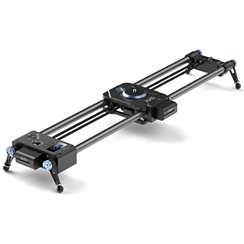 GVM Motorized Camera Slider, 2-Axis 31'' Carbon Fiber Track Rail Sliders with APP Control, Timelapse Camera Dolly Supports 360°Rotate Video Shooting and Stop-Motion, 16h Long Working with Batteries
