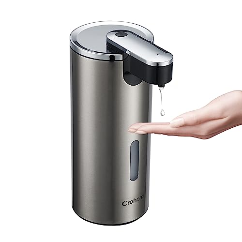Automatic Soap Dispenser, Touchless Hand Free Soap Dispenser Bathroom, 3 Adjustable Soap Volume Dish Soap Dispenser, Smart Infrared Motion Sensor Liquid Soap Dispenser for Bathroom Kitchen