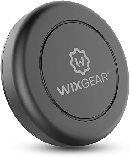 WixGear Universal Flat Stick On Dashboard Magnetic Car Mount Holder for Cell Phones and Mini Tablets with Fast Swift-Snap Technology - Extra Slim