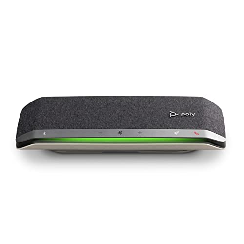 POLY - Sync 40 Smart Speakerphone (Plantronics) - Flexible Work Spaces - Connect to PC/Mac via Combined USB-A/USB-C Cable and Smartphones via Bluetooth - Works with Teams, Zoom & more,Black