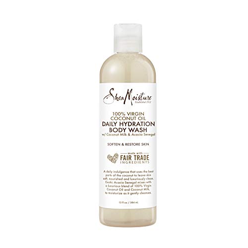 Shea Moisture 100% virgin coconut oil daily hydration bubble bath & body wash, 13 Fluid Ounce