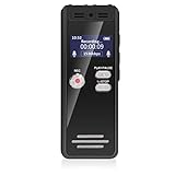 16GB Digital Voice Recorder: Small Voice Activated Recording Device with Playback | Password, Pocket Audio Tape Recorder Portable Dictaphone for Lecture Meeting Interview
