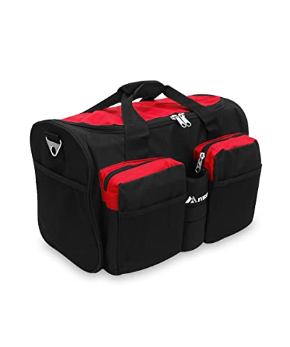 Everest unisex-adult Gym Bag With Wet Pocket ,Red, One Size