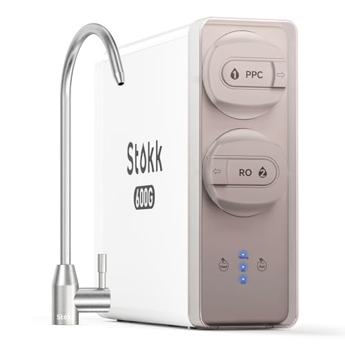 Stokk Reverse Osmosis Water Filter, 8 Stage Reverse Osmosis System, 600 GPD Tankless Under Sink RO Water Filtration System, Reduces PFAS TDS, 2:1 Pure to Drain, NSF/ANSI 58, FCC Listed, S1 Pro