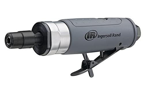 Ingersoll Rand 308B Air Straight Die Grinder, 1/4', 25,000 RPM, 0.33 HP, Ball Bearing Construction, Safety Lock, Composite Housing, Lightweight Power Tool, Gray