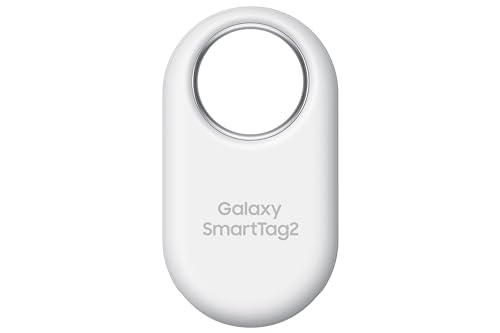 SAMSUNG Galaxy SmartTag2, Bluetooth Tracker, Smart Tag GPS Locator Tracking Device, Item Finder for Keys, Wallet, Luggage, Pets, Use w/Phones and Tablets Android 11 or Later, 2023, 1 Pack, White
