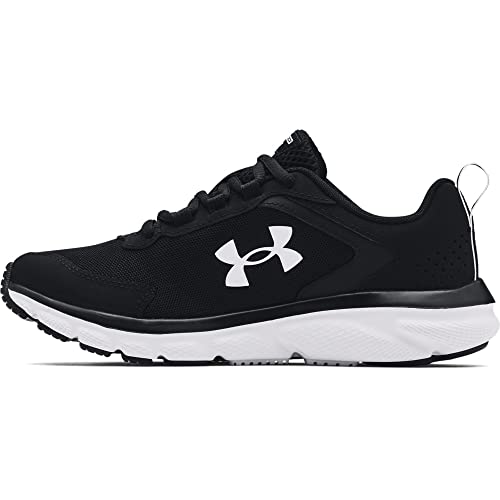 Under Armour Women's Charged Assert 9, Black (001)/White, 8 M US