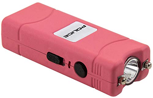 POLICE Stun Gun 801-35 Billion Micro Rechargeable with LED Flashlight, Pink