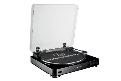 Audio-Technica AT-LP60BK Fully Automatic Belt-Drive Stereo Turntable, Black