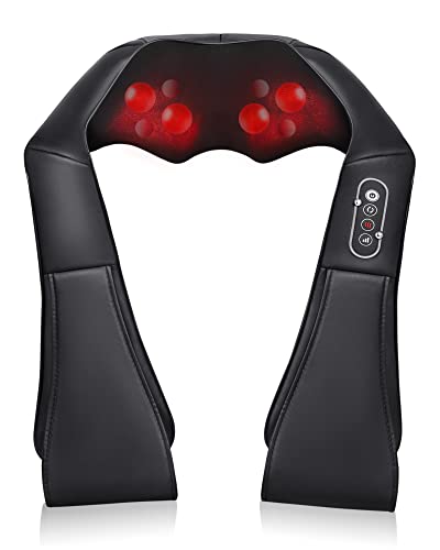 Kebor Neck and Back Massager with Soothing Heat, Shiatsu Shoulder Electric Massage 3D Deep Tissue Kneading Massages for Muscle Pain Relief, Perfect Gifts for Friends, Family, Lover
