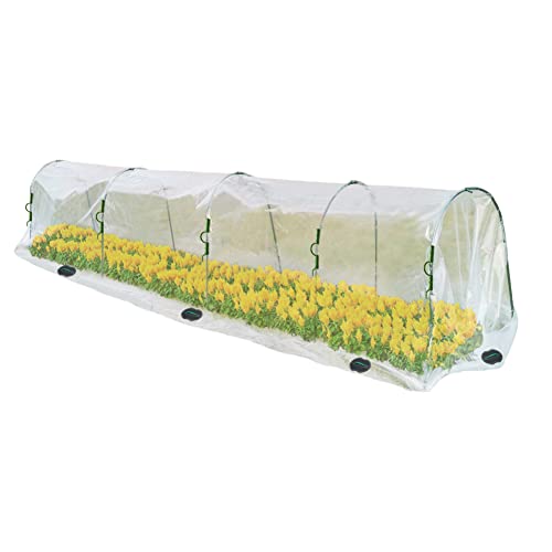 Mini Greenhouse Tunnel Greenhouses for Outdoors, Green House Hoops Small Greenhouse Kits to Build, Green Houses for Outside Greenhouse Cover Garden Hoops Raised Beds